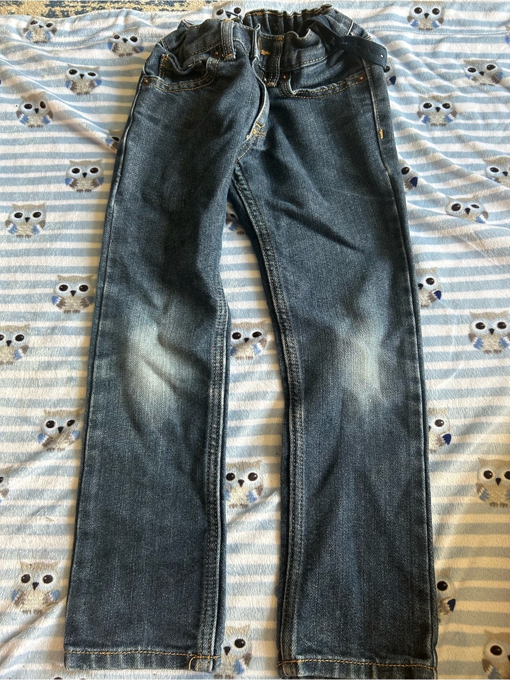 Dark Blue Straight-Leg Jeans